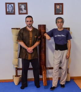 Sifu Yuri con Sifu Tang,al termine di un seminario